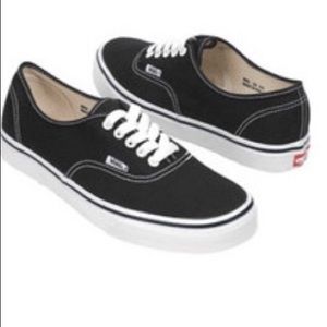 Black and white vans